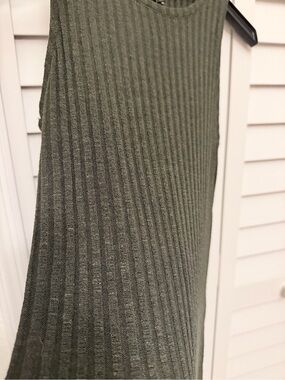 Cotton On Sleeveless Ribbed Midi Dress - Olive